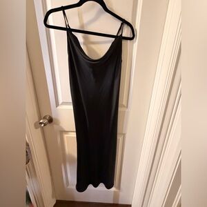 Motel Rocks Plasha Satin Black Dress